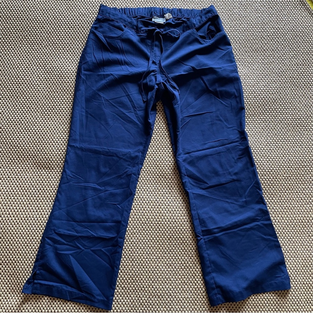 Women’s Navy Drawstring Wide-Leg Pants